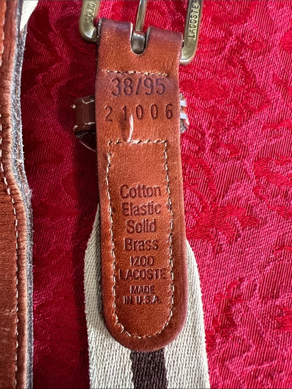 Lacoste vintage belt